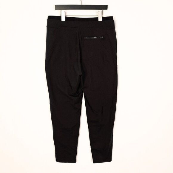 Athleta Venice Black Ponte Knit Pintuck Front Seam Pants Medium - Picture 4 of 8